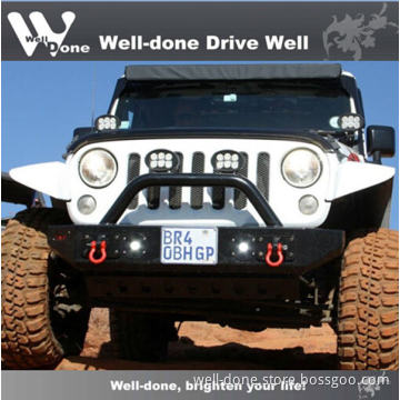Super Bright 60W Oval LED Auto Light on Jeep Bumper